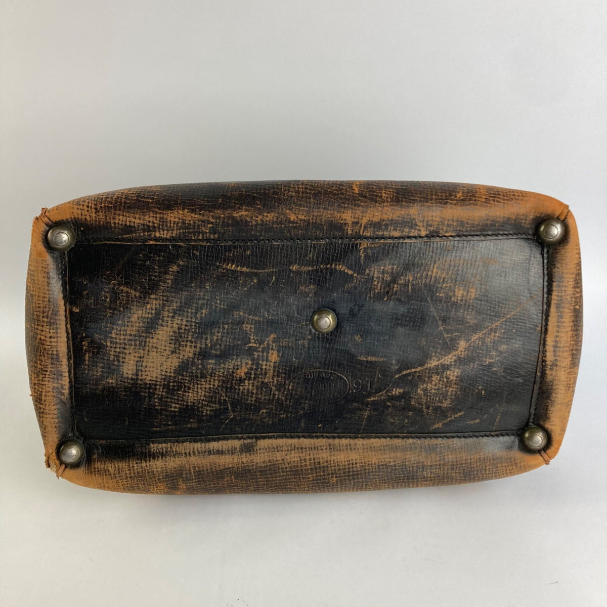 Antique 16" Leather Doctor's Bag Genuine Cowhide Medical 16 Warranted 25 Vintage