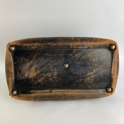 Antique 16" Leather Doctor's Bag Genuine Cowhide Medical 16 Warranted 25 Vintage