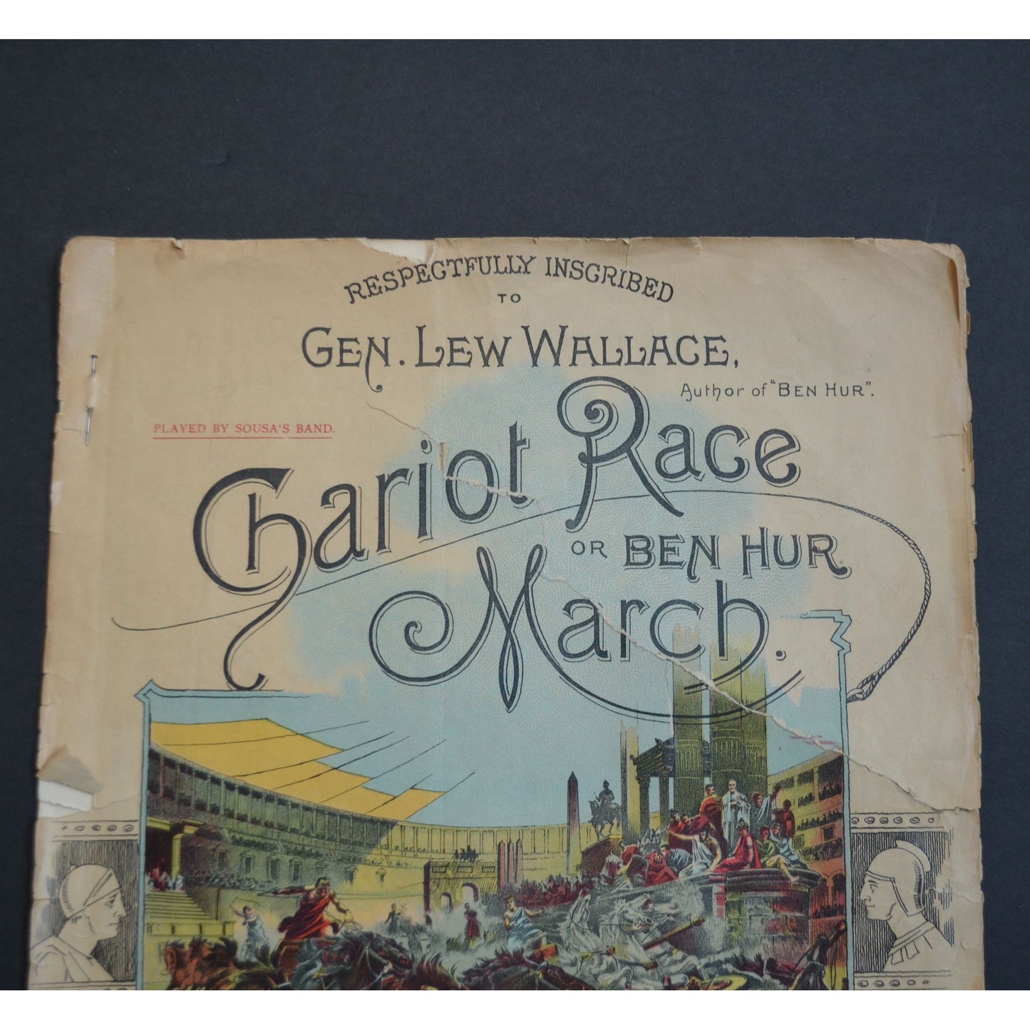 Chariot Race or Ben Hur March E. T. Paull 1894 Sheet Music