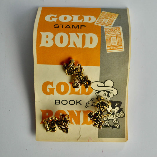 Vintage Gold Bond Sandy Saver Tie Clip & Cuff Links w/ Booklet