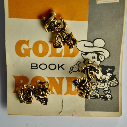 Vintage Gold Bond Sandy Saver Tie Clip & Cuff Links w/ Booklet