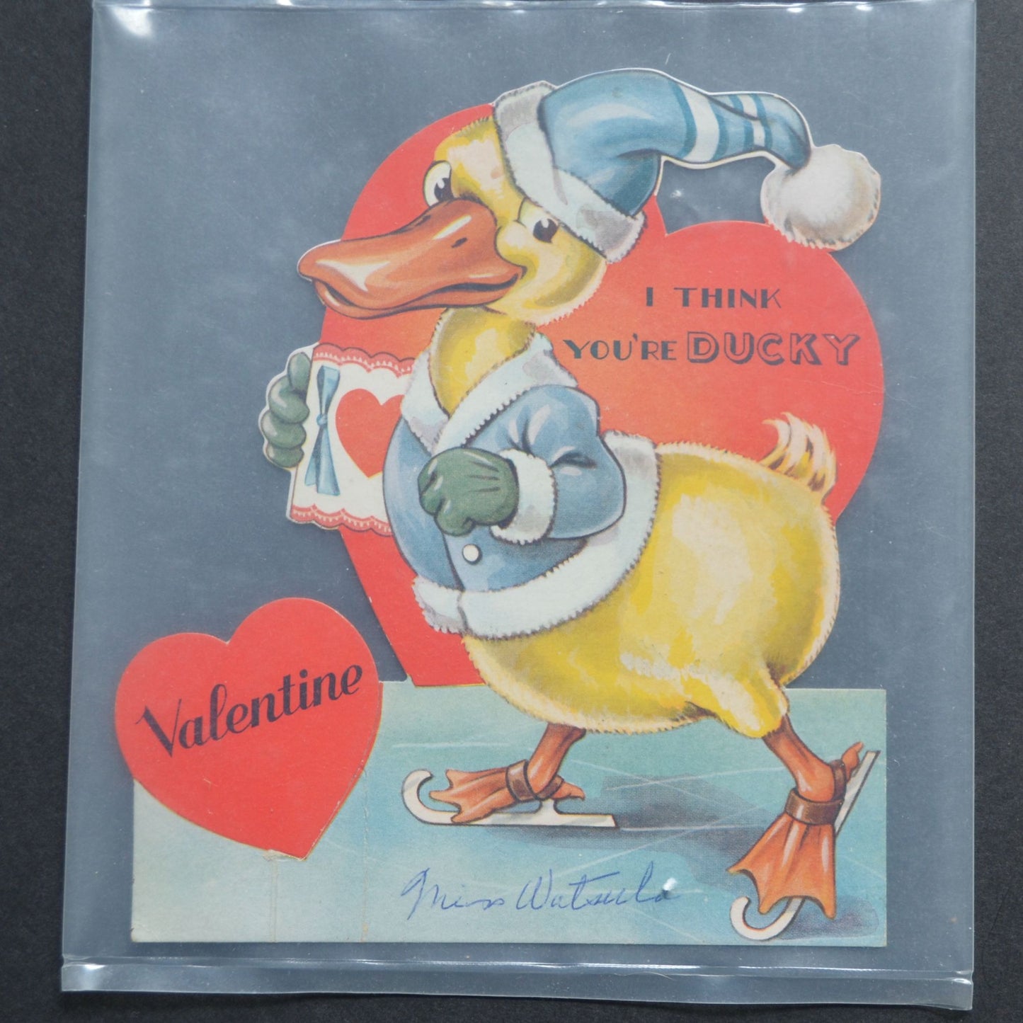 I Think You're Ducky Vintage Valentine's Day Card