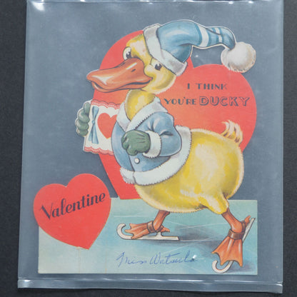I Think You're Ducky Vintage Valentine's Day Card