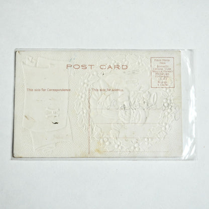 Antique Early 1900s Christmas Postcard Santa Hail Happy Christmas-tide!