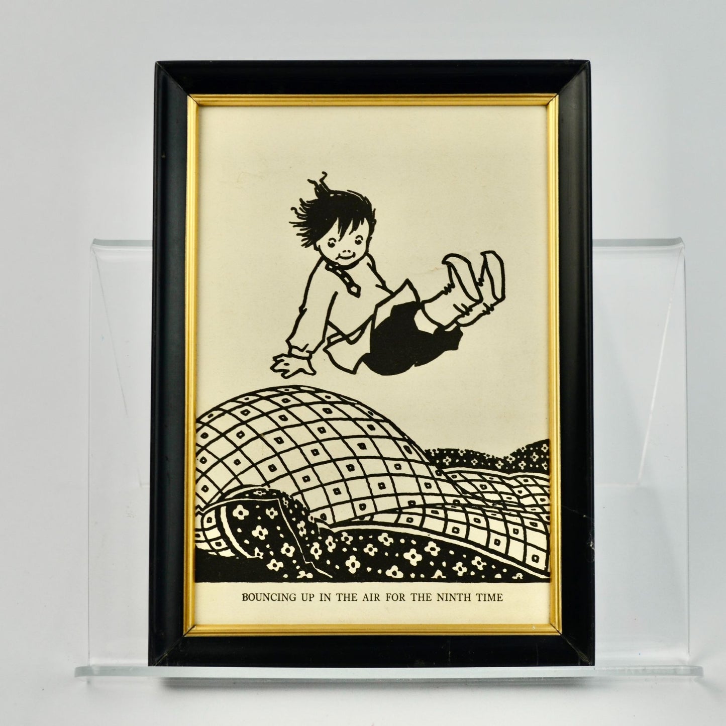 Boy Jumping Print Vintage in Frame 5 x 7"