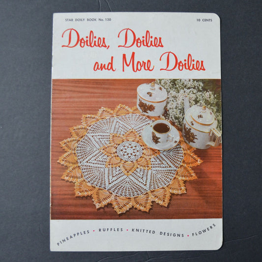 Vintage Star Doily Book No. 120 1955 Crochet Patterns Pineapples & Ruffles