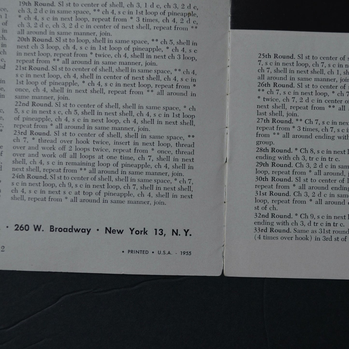 Vintage Star Doily Book No. 120 1955 Crochet Patterns Pineapples & Ruffles