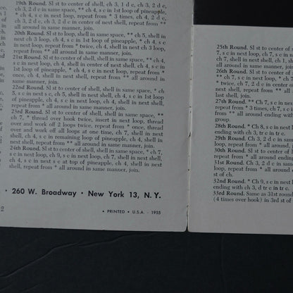 Vintage Star Doily Book No. 120 1955 Crochet Patterns Pineapples & Ruffles