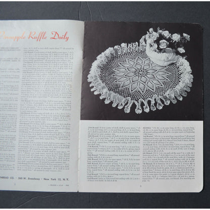 Vintage Star Doily Book No. 120 1955 Crochet Patterns Pineapples & Ruffles