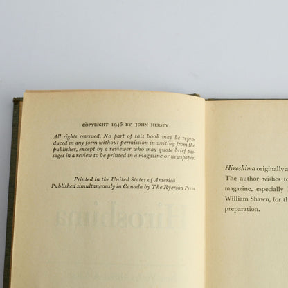 Hiroshima John Hersey 1946 Hardcover Book Vintage