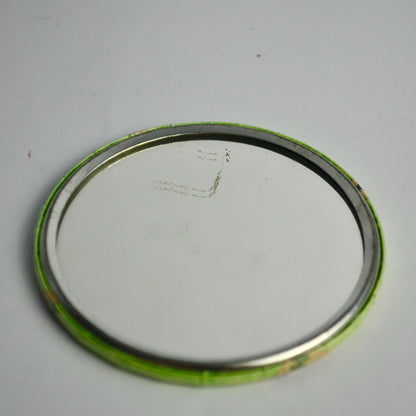 Diamond Green Ink Hand Mirror Vintage 3"