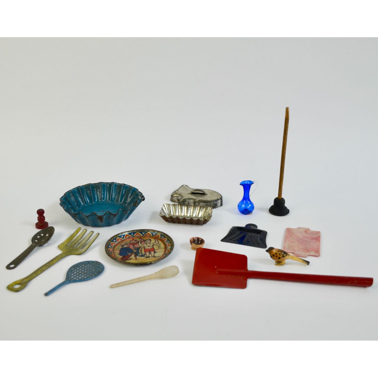 Lot Vintage Dollhouse? Accessories Tin Toys Miniature Random