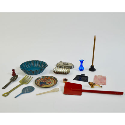 Lot Vintage Dollhouse? Accessories Tin Toys Miniature Random