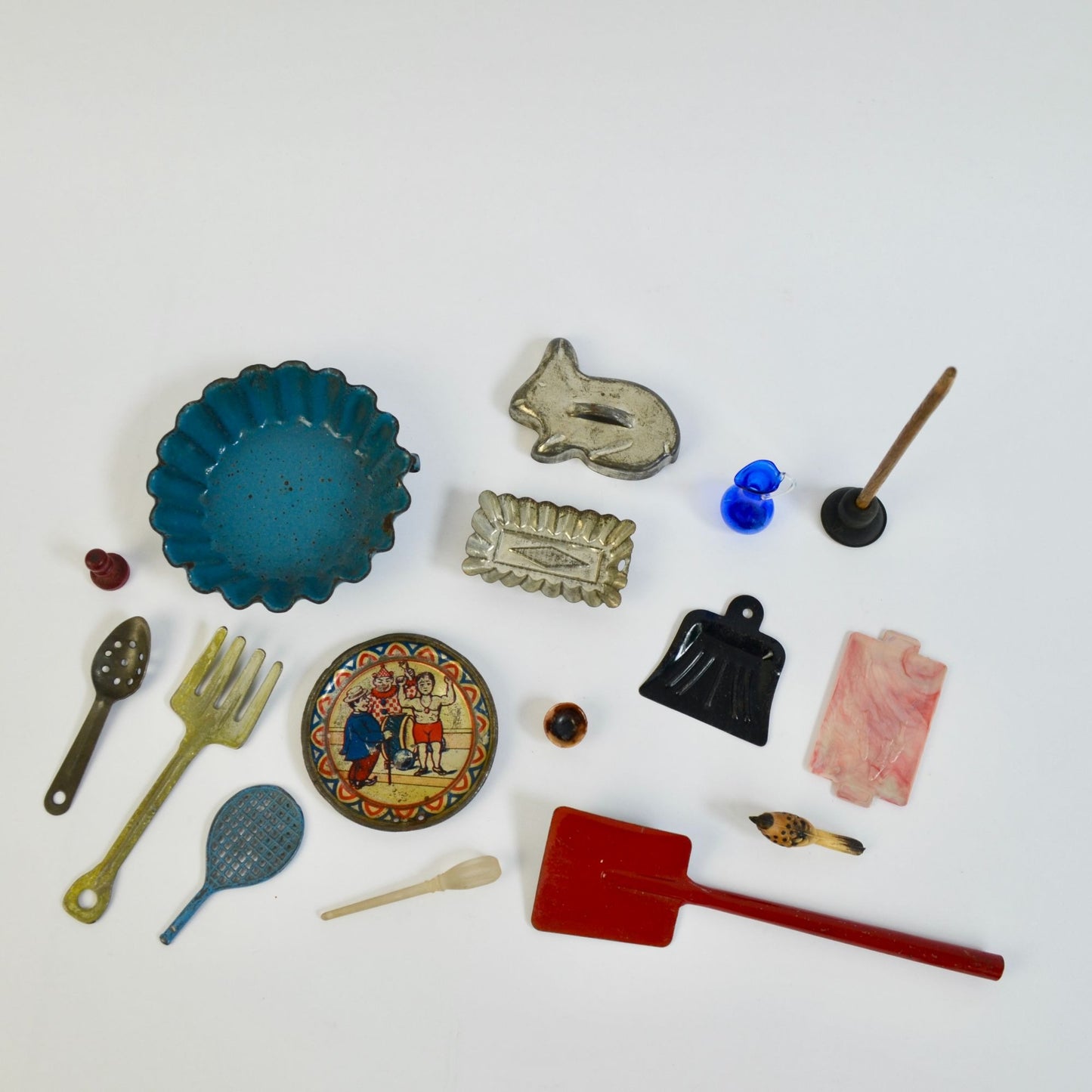 Lot Vintage Dollhouse? Accessories Tin Toys Miniature Random
