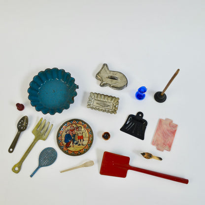 Lot Vintage Dollhouse? Accessories Tin Toys Miniature Random