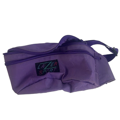 LAZER SPORT Waist Bag Purple Nylon Hiking Zip Pocket Unisex Adult