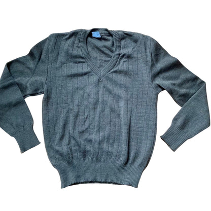 Lot 2 Vintage European Military Wool Sweaters OD Green V-Neck