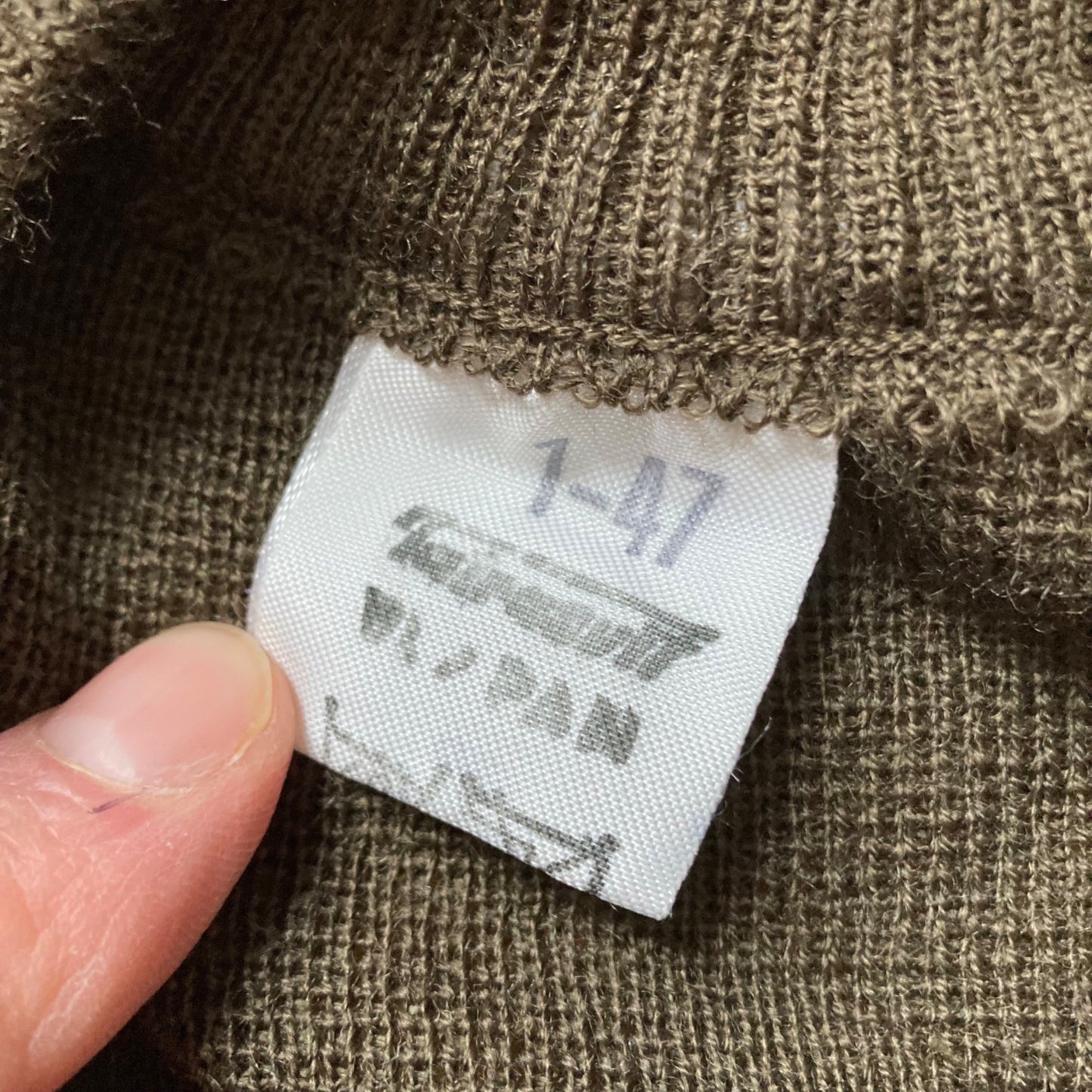 Lot 2 Vintage European Military Wool Sweaters OD Green V-Neck