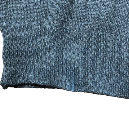 Lot 2 Vintage European Military Wool Sweaters OD Green V-Neck