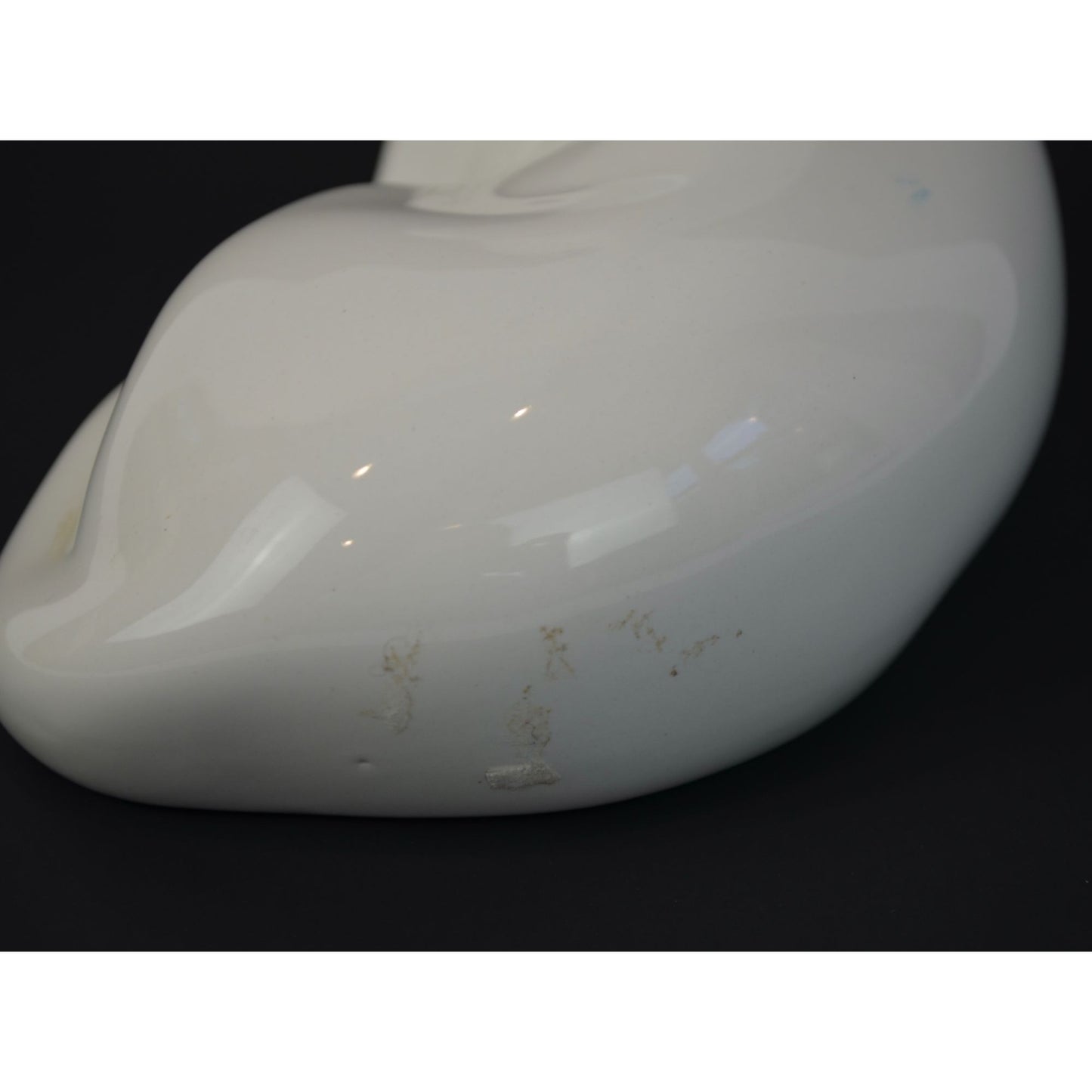 ELPA Portugal Vintage White Cat Green Glass Eyes Figurine 8"