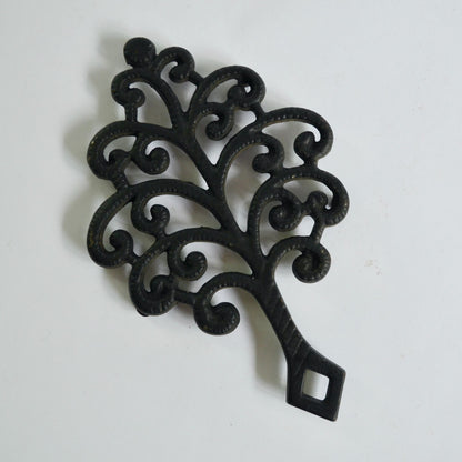 Vintage Cast Iron Trivet Tree of Life
