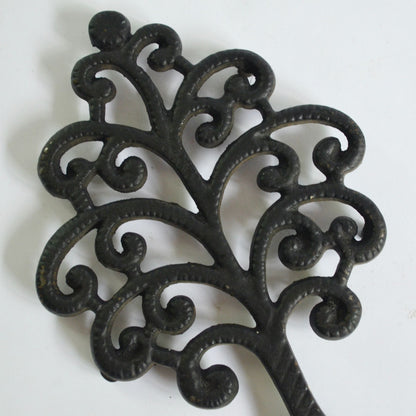 Vintage Cast Iron Trivet Tree of Life