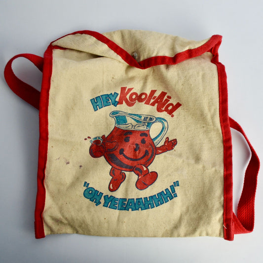 Kool-Aid 1970s Vintage Canvas Backpack White Red