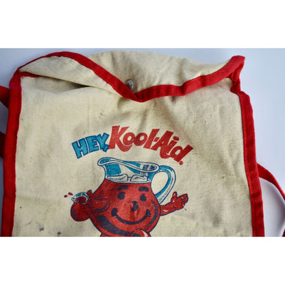Kool-Aid 1970s Vintage Canvas Backpack White Red