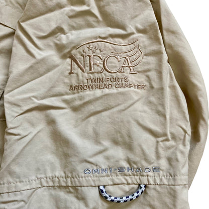 Columbia PFG Shirt Men’s L Tan Long-Sleeve Vented Fishing Shirt Omni-Shade