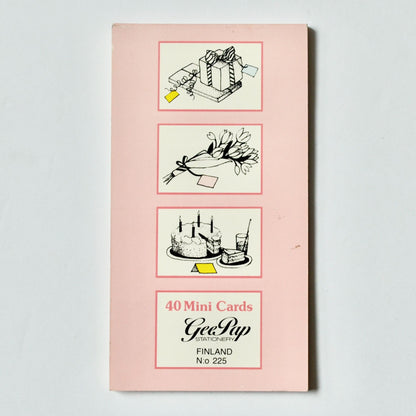 40 Mini Cards GeePap Stationary Finland No. 225 Vintage