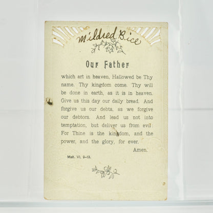 Antique Victorian Trading Card Bible Verse Isaiah 41:10