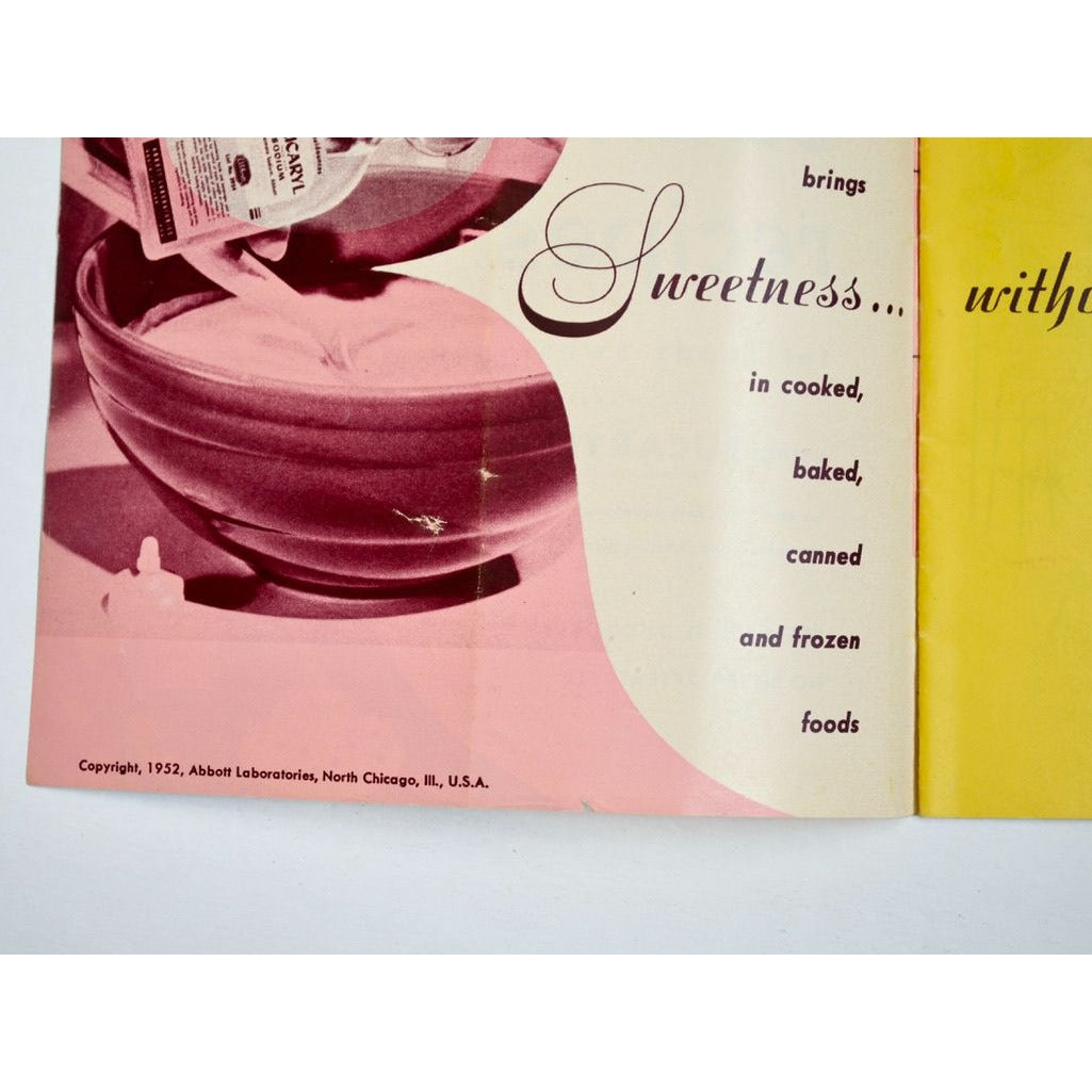 1952 Sucaryl Calorie Saving Recipes Booklet