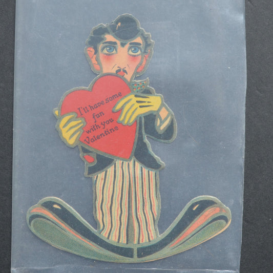 Vintage Charlie Chaplin Valentine's Day Card I'll Have Some Fun With You