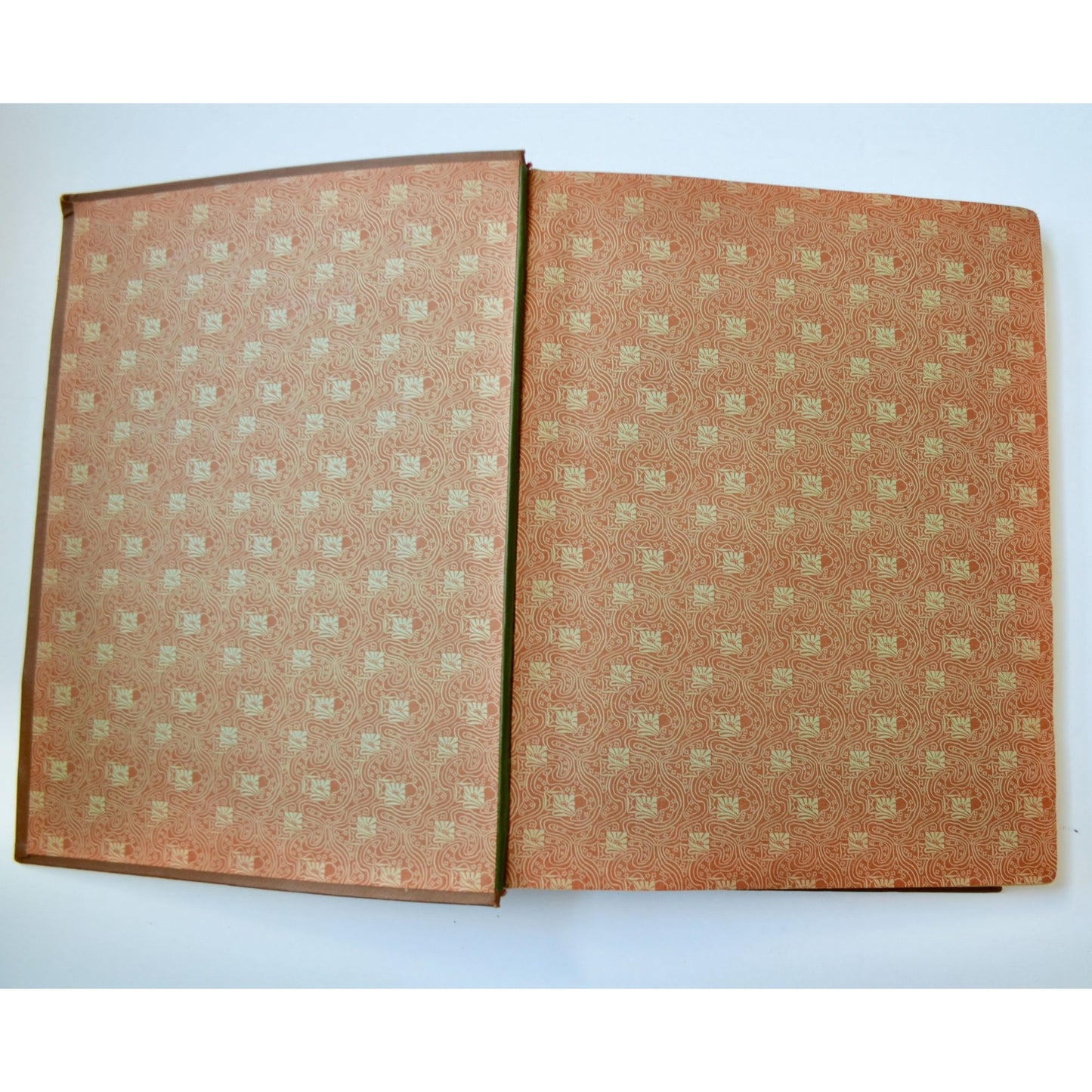 Vintage EMPTY Post Card Album Brown 12 x 10.5"