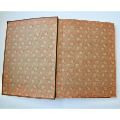 Vintage EMPTY Post Card Album Brown 12 x 10.5"