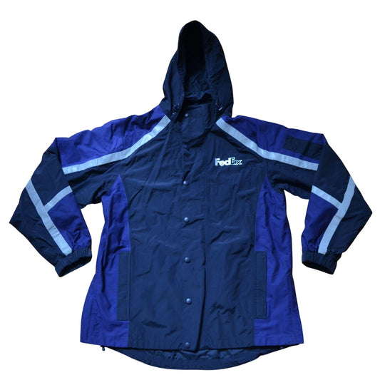 FedEx Stan Herman Reflective Jacket Men's Size L-RG Style# FD3336 NICE!