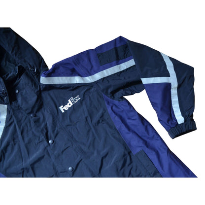 FedEx Stan Herman Reflective Jacket Men's Size L-RG Style# FD3336 NICE!