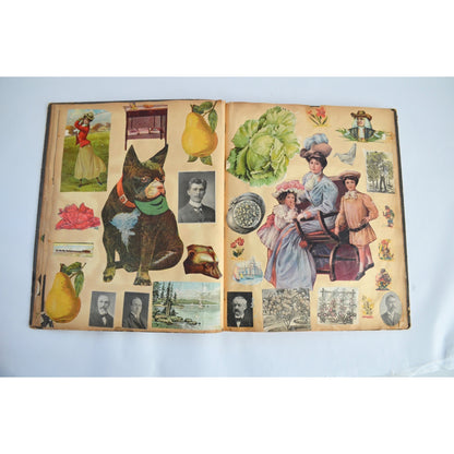 Early 1900s Antique Scrapbook Album 40 Full Pages Victorian