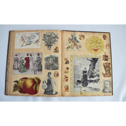 Early 1900s Antique Scrapbook Album 40 Full Pages Victorian