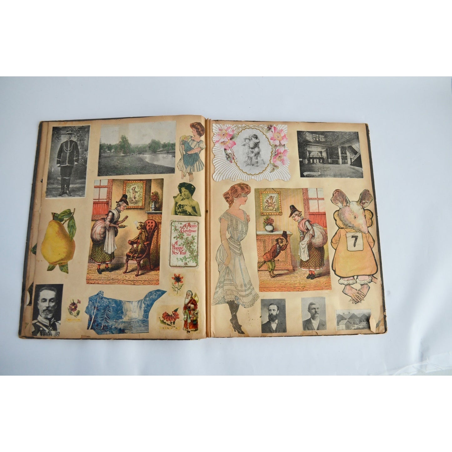 Early 1900s Antique Scrapbook Album 40 Full Pages Victorian