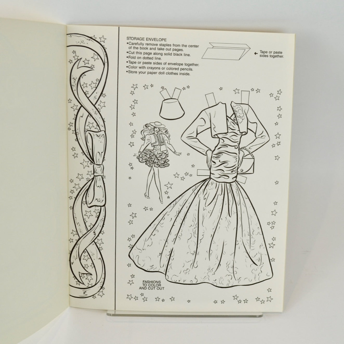 Golden Barbie Deluxe Paper Doll Uncut 1990