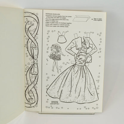 Golden Barbie Deluxe Paper Doll Uncut 1990