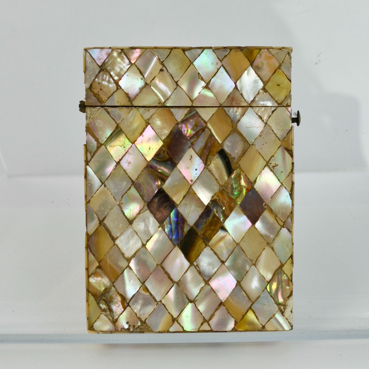 Antique Mother of Pearl Card Case Holder