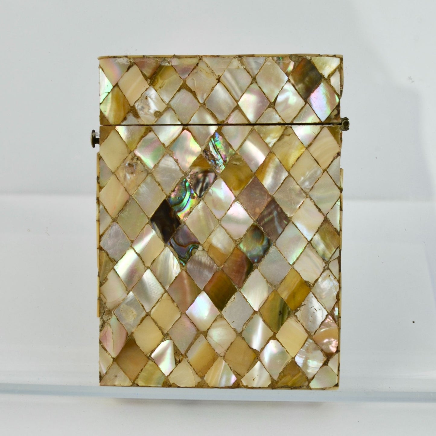 Antique Mother of Pearl Card Case Holder