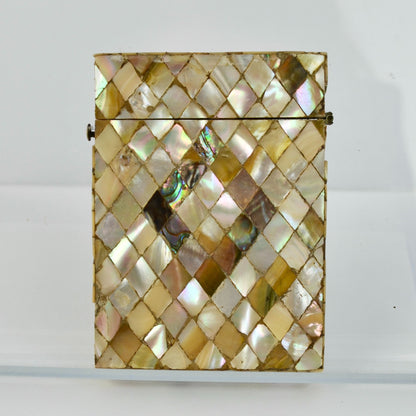 Antique Mother of Pearl Card Case Holder