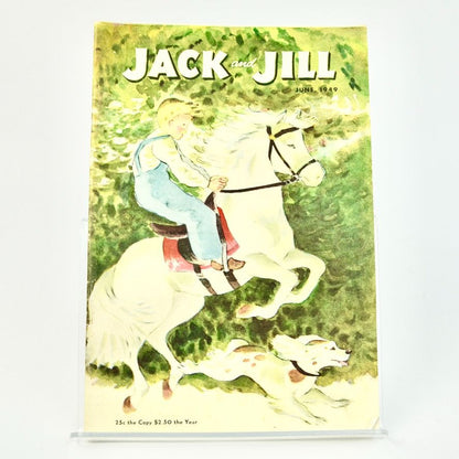 Jack and Jill Magazine June 1949 Boy on Horse