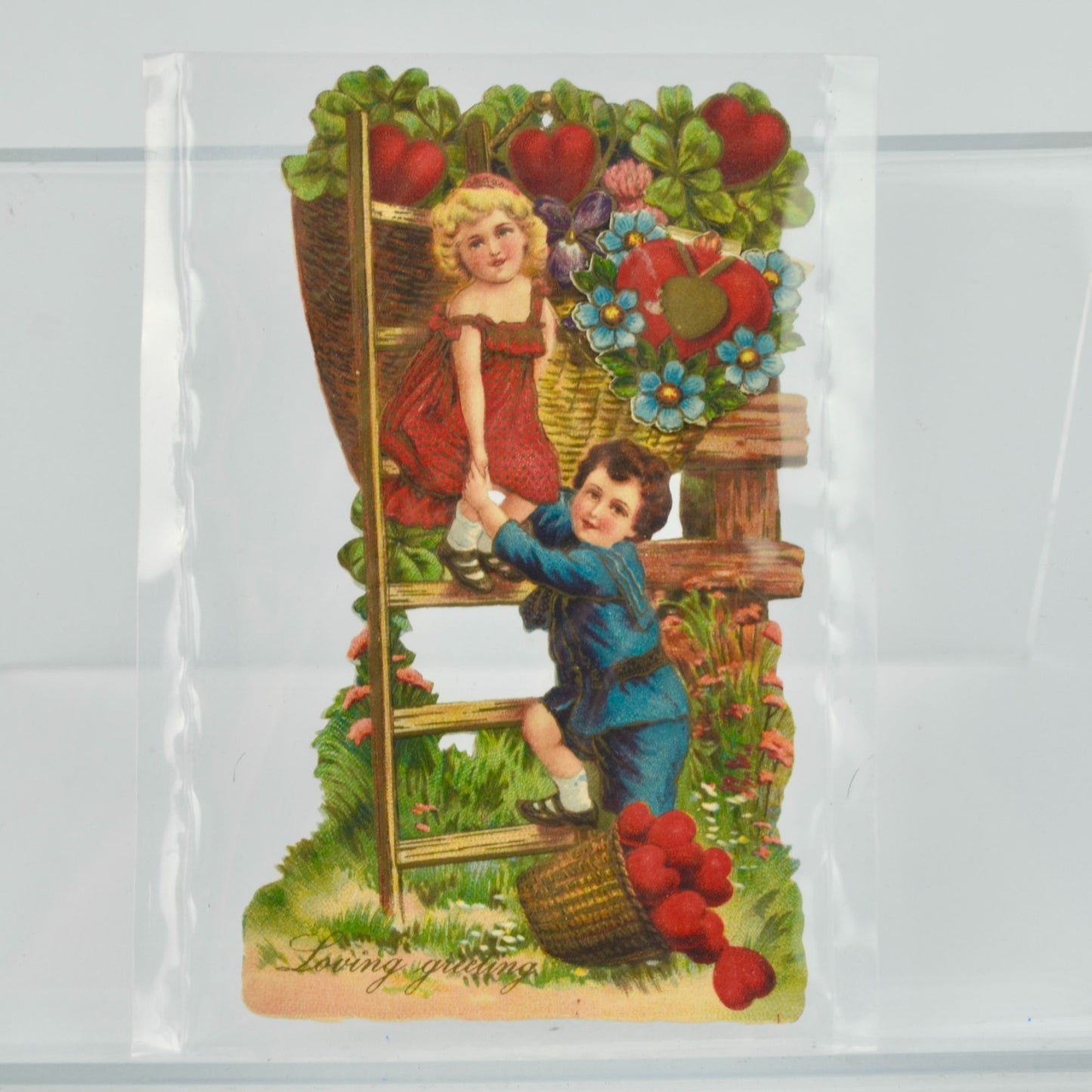 Vintage Valentine's Day Card Loving Greeting