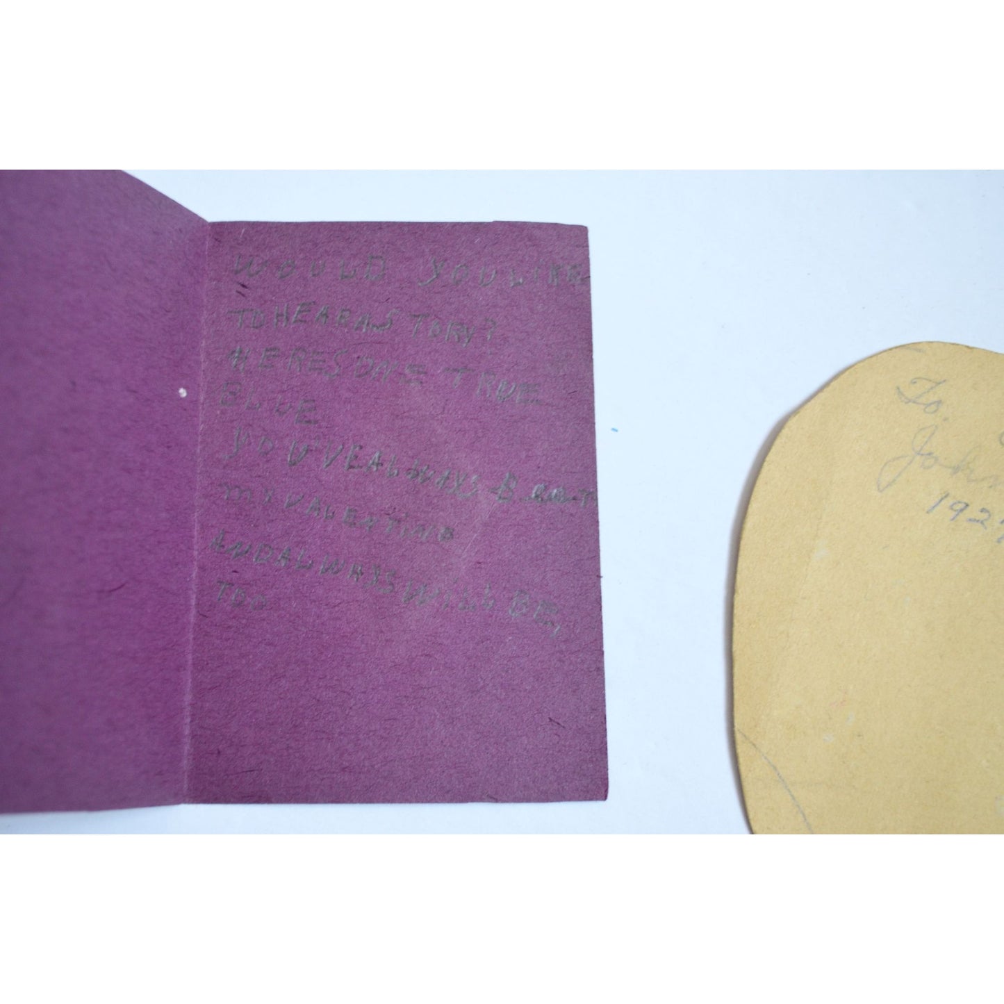 1930s Vintage HANDMADE OOAK Valentine Cards Unique Lot #11