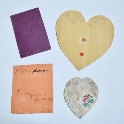 1930s Vintage HANDMADE OOAK Valentine Cards Unique Lot #11