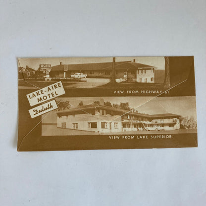 Vintage Lake-Aire Motel Duluth, MN Stationary Paper & Envelope Minnesota Hotel